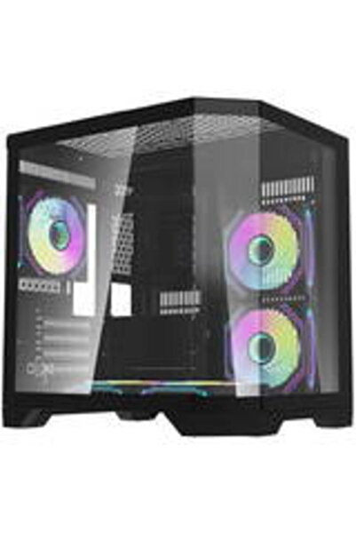 Dark Flash Компютърна кутия Darkflash FT350 + 5 aRGB вентилатора (черна)