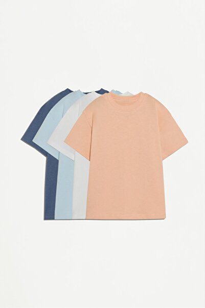 LEFTIES 4'lü düz renk t-shirt paketi