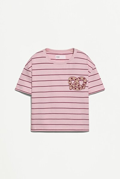 LEFTIES Baskılı çizgili t-shirt
