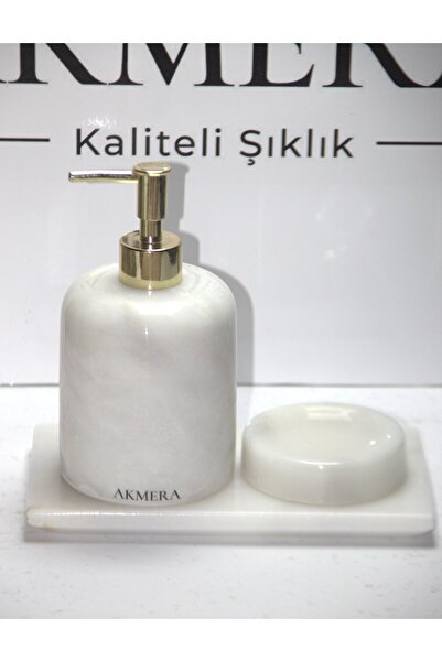 AKMERA Home Standlı 2’li Mermer Banyo Seti