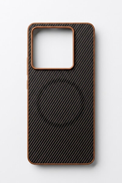 Redmi 15c 4G Carbon Fiber Pattern MagSafe Compatible Magnetic Shock Absorber Phone Case Matte Surface