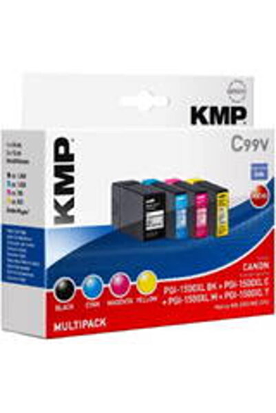KMP Комплект от 4 многоцветни принтерни касети Canon C99V, KMP