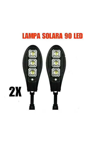 OEM Σετ 2 τεμαχίων Ηλιακό Φωτιστικό Δρόμου 90 LED, 3 λειτουργίες λειτουργίας,...
