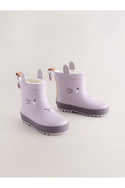 Next Baby Μοβ Μωβ Μπότες Βροχής/Μπότες Τσέλσι με σχέδιο Κουνελάκι