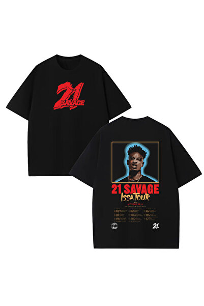 STİL-X 21 Savage Printed Unisex 100% Cotton Oversize T-Shirt