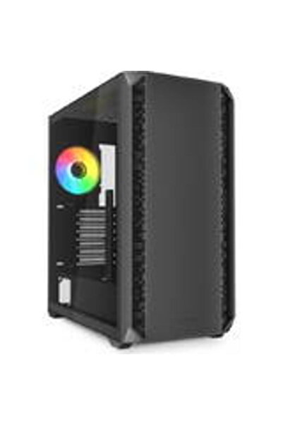 SHARKOON Κουτί υπολογιστή AK2 RGB, τύπου tower (μαύρο, σκληρυμένο γυαλί)