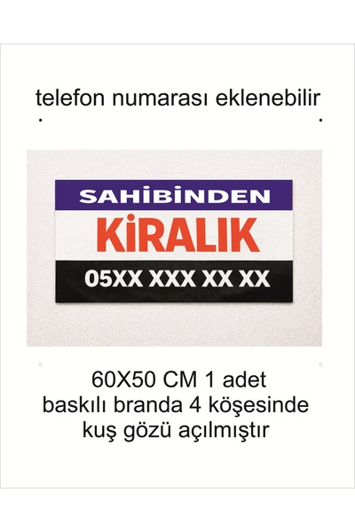 EYBA STİCKER Printed Canvas Rental from the Owner 60X50 cm 1 Piece