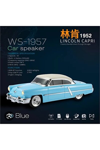 ErginGroup WS-1957 Lincoln Capri 1952 Klasik Araba Kablosuz Bluetooth Hoparlö...