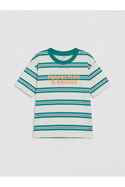 LC Waikiki Tricou pentru băiat cu dungi LCW Kids Crew Deck