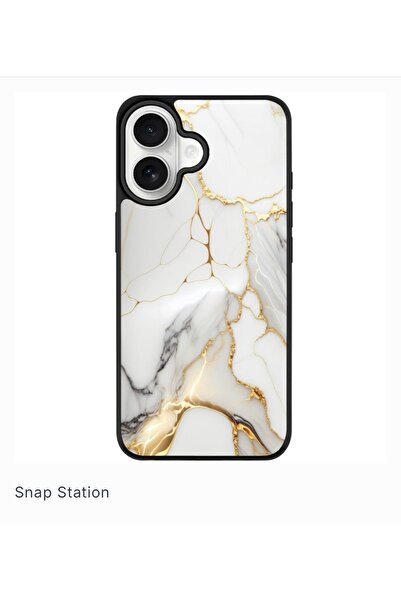 SNAPSTATIONRO Protective case, MagSafe, iPhone 17 - Gold_Marble