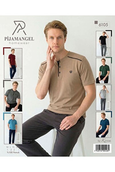 Street Beauty Men's Combed Cotton Single Jersey Short Sleeve Pajama Set