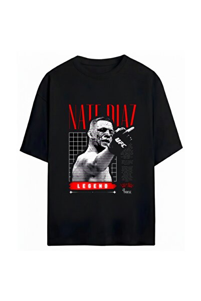 SVART WEAR Tricou unisex oversize Nate Diaz, 100% bumbac
