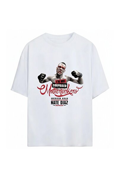 SVART WEAR Tricou unisex oversize Nate Diaz, 100% bumbac