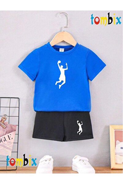 tombix New Simaç Printed T-Shirt Shorts Summer Children's Set
