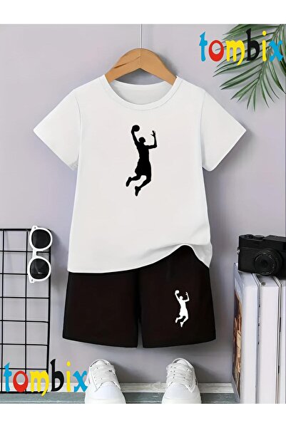 tombix New Simaç Printed T-Shirt Shorts Summer Children's Set
