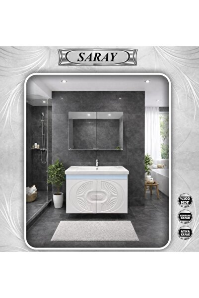 DEKOFAB TAM AYNA DOLAPLI LAVABO SARAY MODELİ