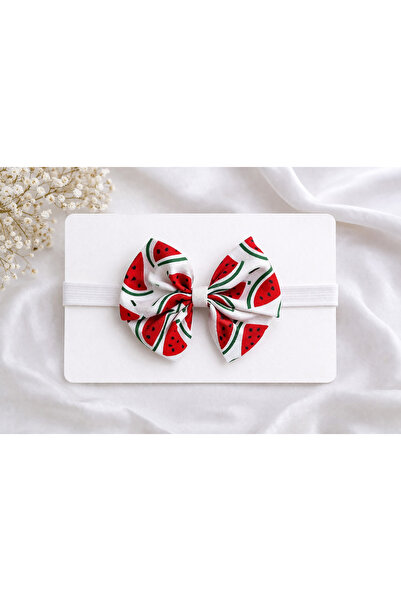 ues Κορδέλα μαλλιών με φιόγκο και σχέδιο καρπούζι για κοριτσάκι