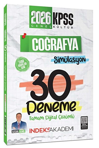 İndeks Akademi 2026 KPSS Coğrafya Simülasyon 30 Deneme Çözümlü - Alican Demir...