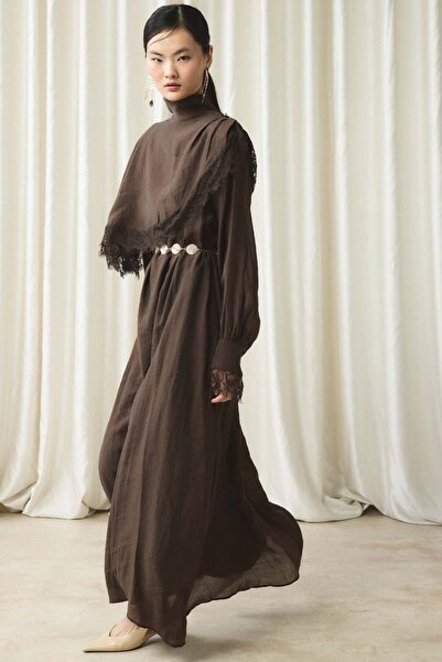 ASEDE Εισαγόμενο φόρεμα Aller Premium με δαντέλα και ζώνη