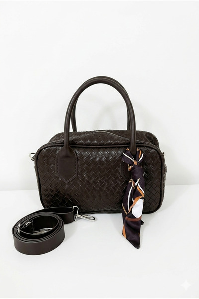 vattara Γυναικεία πλεκτή τσάντα χειρός και ώμου με σχέδια, κομψή για καθημερι...