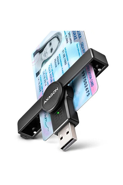 Axagon Αναγνώστης Έξυπνων Καρτών Τσέπης CRE-SMPA USB-A