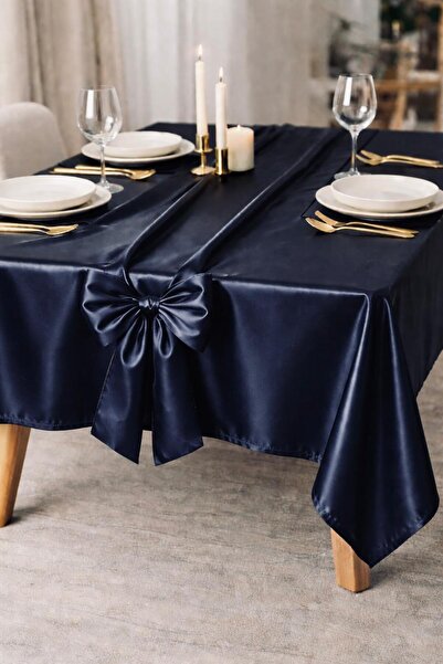 Cherry Bloom Cotton Σατέν Τραπεζομάντηλο με Φιόγκο 140 x 140