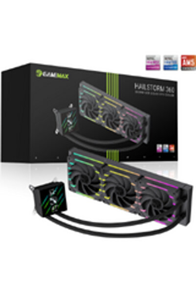 GAMEMAX |   Υγρή ψύκτρα CPU |   ΚΑΤΑΓΡΑΦΕΑΣ ΚΕΡΑΙΩΝ 360 LCD |   Μαύρο
