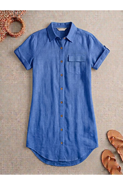 meysa collection Meysa Kadın Müslin Yazlık Gömlek Elbise - %100 Pamuklu Nefes...