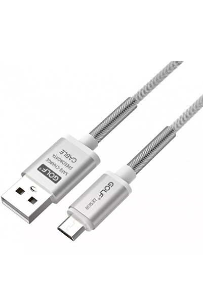 Golf Καλώδιο Thunder Micro USB 40M ασημί 1m 2.4A Γρήγορης φόρτισης
