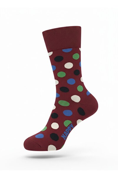 Dark Velvet Burgundy Polka Dot Unisex Socks