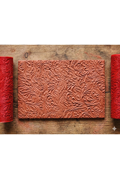 Atölye Dekupaj Model 237 -Barok Çiçek Deseni Deboss & Emboss İkili Set - Poli...