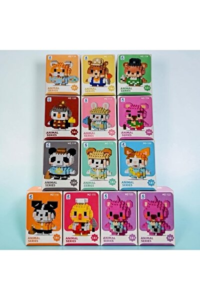 mutluanılar Animal Series Pixel Blok Figürler - 13 Farklı Karekter