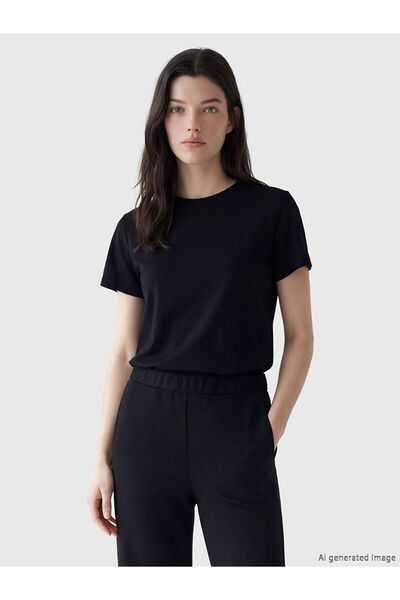 LC Waikiki YK PLUS LCW Comfort Ποδηλατικό Μπλουζάκι με Λαιμόκοψη Soft Touch γ...