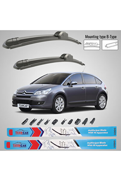 TEAMCAR Citroen C4 Facelift (2008–2010) Επίπεδες Υαλοκαθαριστήρες |   Μπροστι...