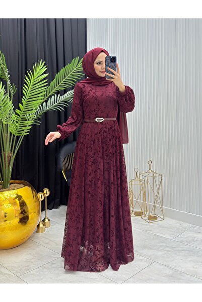 FRESH FASHION FLOK TÜL ASTARLI MEVSİMLİK ABİYE/ELBİSE