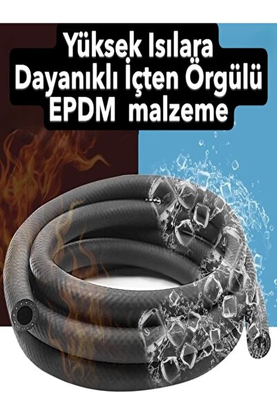 OTOVADİM Kauçuk Sıcak Su Kalorifer Radyatör Su Hortumu İç çap8 mm EPDM malzeme 1mt.