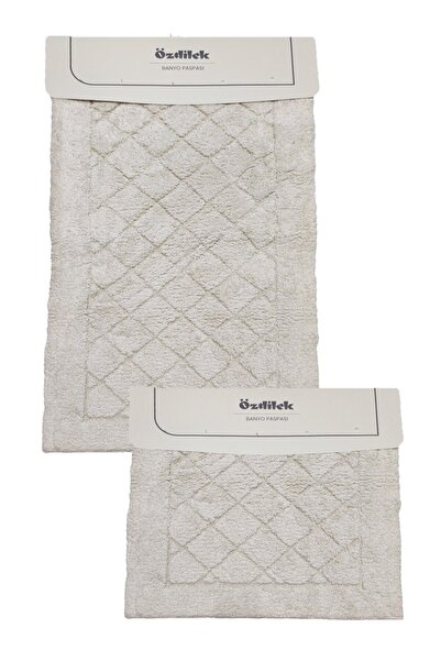 Özdilek Βαμβακερό Σετ Καθισμάτων Τουαλέτας - Κρεμ