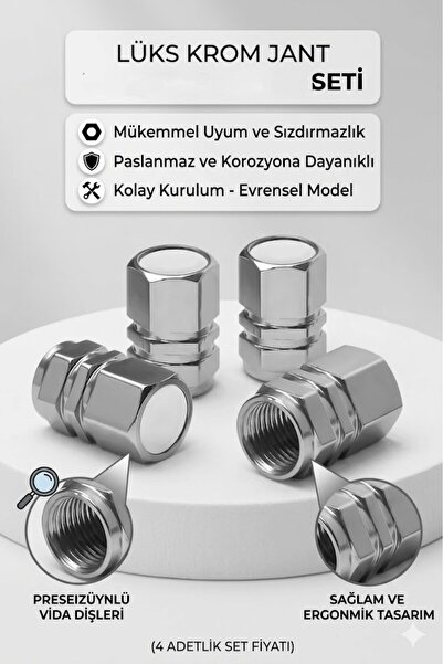 SİVOR Bmw E39Uyumlu Alüminyum Altıgen Sibop Kapağı 4'lü Gri Sibob Kapağı