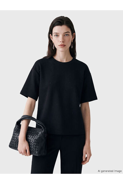 LC Waikiki Vizyon New Season Stoned Soft Touch Women's T-Shirt
