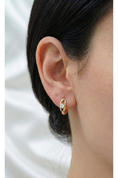 İris Jewelrys Çelik Mira Gold Küpe
