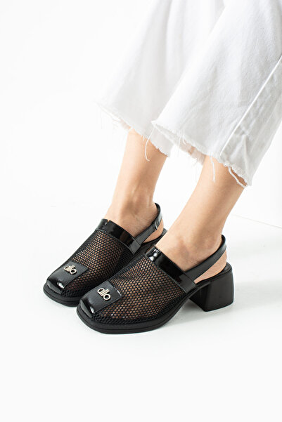 dericia shoes Moment Kadın Hakiki Deri Rugan Detaylı Fileli Günlük Rahat Yumu...