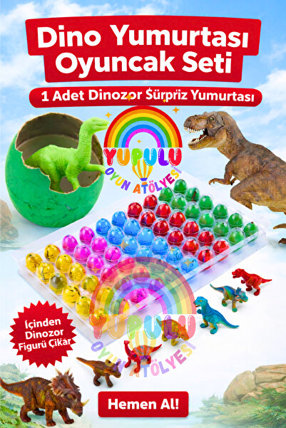 YUPULU Dinazor Animal Yumurtası Renkli Suda Çatlayan Yumurtalar ve Büyüyen Ha...