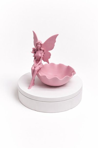 perim3d Jewelry Organizer with Pink Fairy Figure – Decorative Ring & Accessory Stand |   Desktop Organizer
