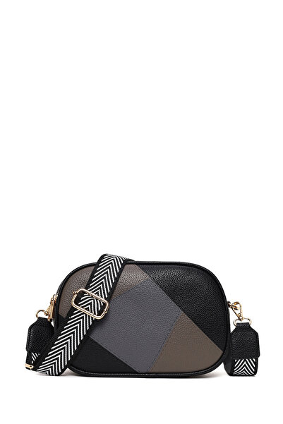 Derimod Γυναικεία τσάντα χιαστί με μαύρο σχέδιο 26PBD2609FT