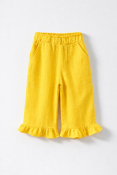 My Baby's World Firfirli Girls' Sun Yellow Muslin Pants