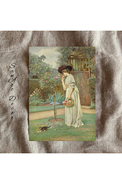 Sanart Vintage αφίσα, αφίσα με λουλουδάτο τοπίο, καλλιτεχνική εκτύπωση, αφίσα...