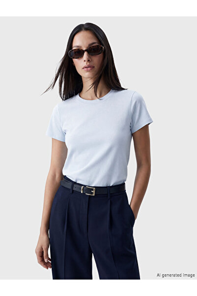 LC Waikiki YK PLUS LCW EVERYDAY Γυναικείο T-Shirt με λαιμόκοψη ποδηλάτου