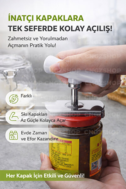 CNGZSHOP Ρυθμιζόμενο ανοιχτήρι για βάζα και μπουκάλια – Πρακτική συσκευή ανοί...