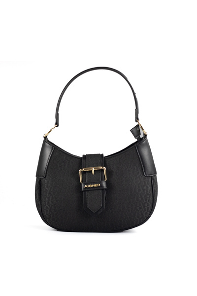 Aigner AG Retro Classic All-Over Floral Print Crescent-Shaped Bag A Versatile...