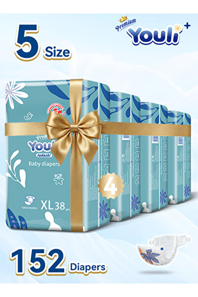 Youli حفاضات أطفال مقاس 5 (12-17 كجم)، 360 قطعة °   مضاد للتسرب، حماية 100%، ...